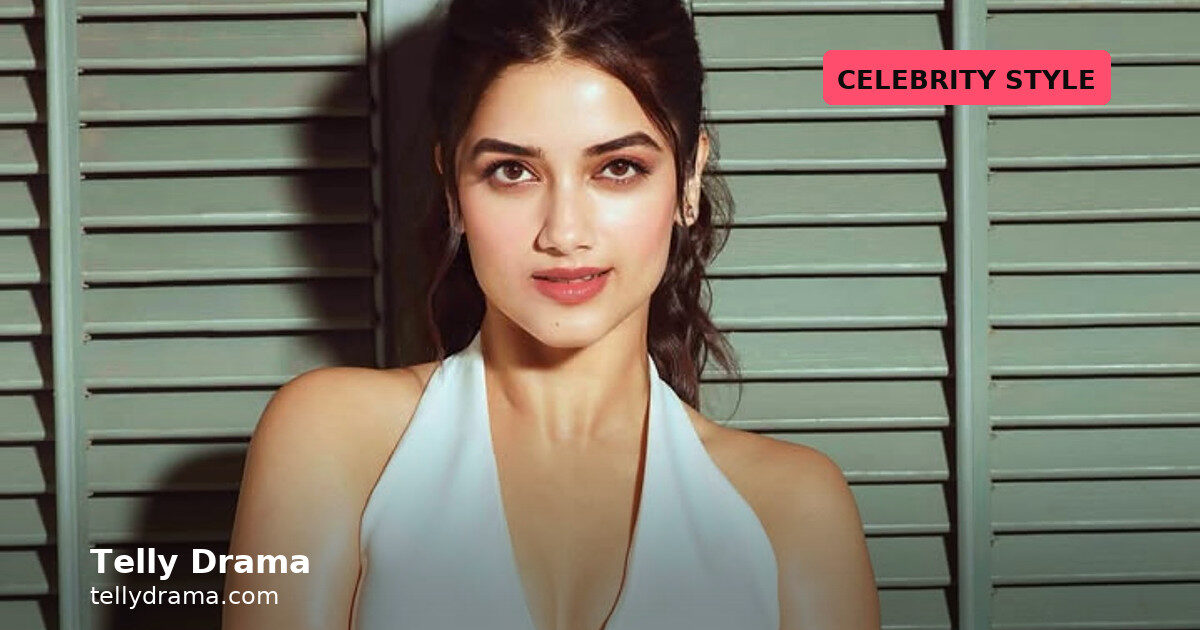 Bhagyashri Borse's All-White Halter Neck and Skirt Look