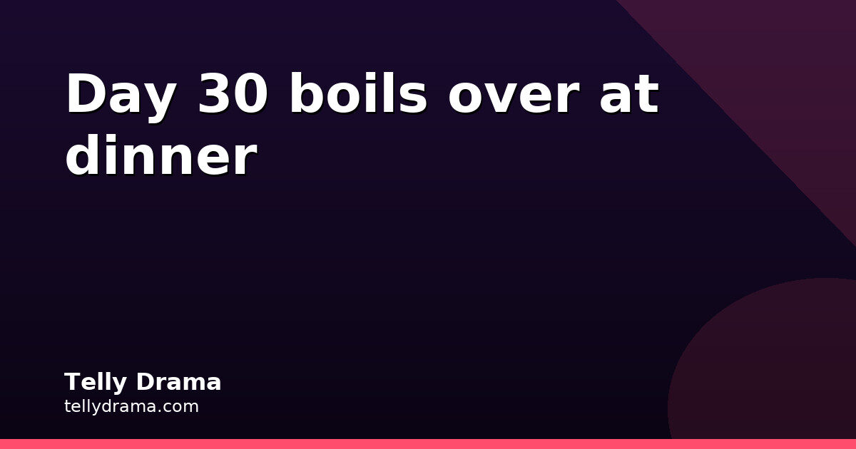 Bigg Boss Tamil 10: Dinner Clash Takes Over Day 30