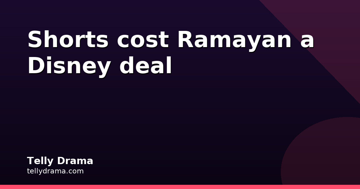 Disney missed Ramayan after Ramanand Sagar's shorts pitch